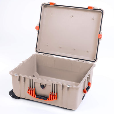 Pelican 1620 Case, Desert Tan with Orange Handles & Latches ColorCase