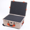 Pelican 1620 Case, Desert Tan with Orange Handles & Latches ColorCase