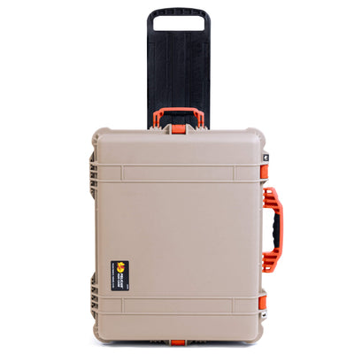 Pelican 1620 Case, Desert Tan with Orange Handles & Push-Button Latches ColorCase