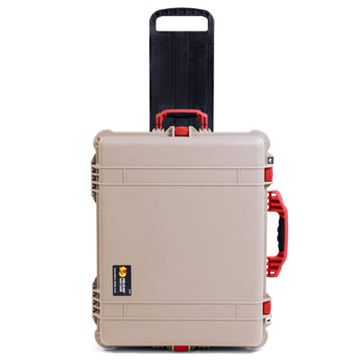 Pelican 1620 Case, Desert Tan with Red Handles & Latches ColorCase