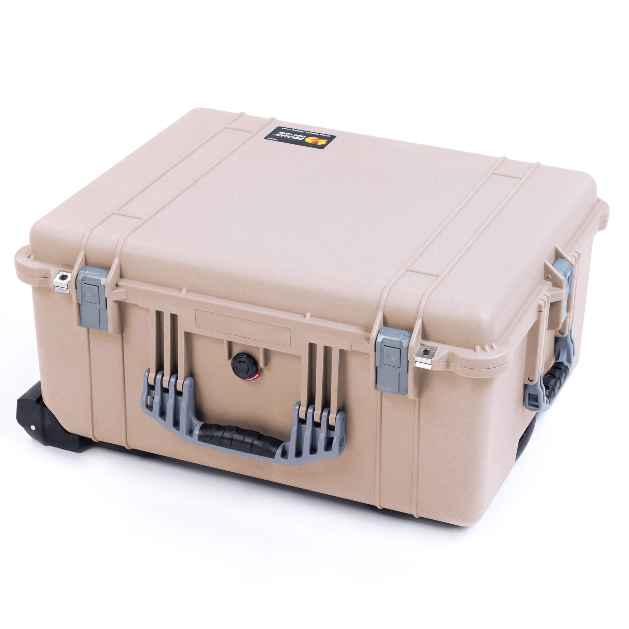 Pelican 1620 Case, Desert Tan with Silver Handles & Push-Button Latches ColorCase 