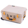 Pelican 1620 Case, Desert Tan with Yellow Handles & Push-Button Latches ColorCase