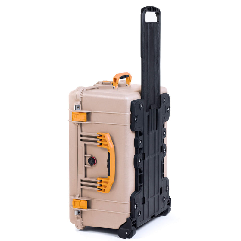 Pelican 1620 Case, Desert Tan with Yellow Handles & Push-Button Latches ColorCase 