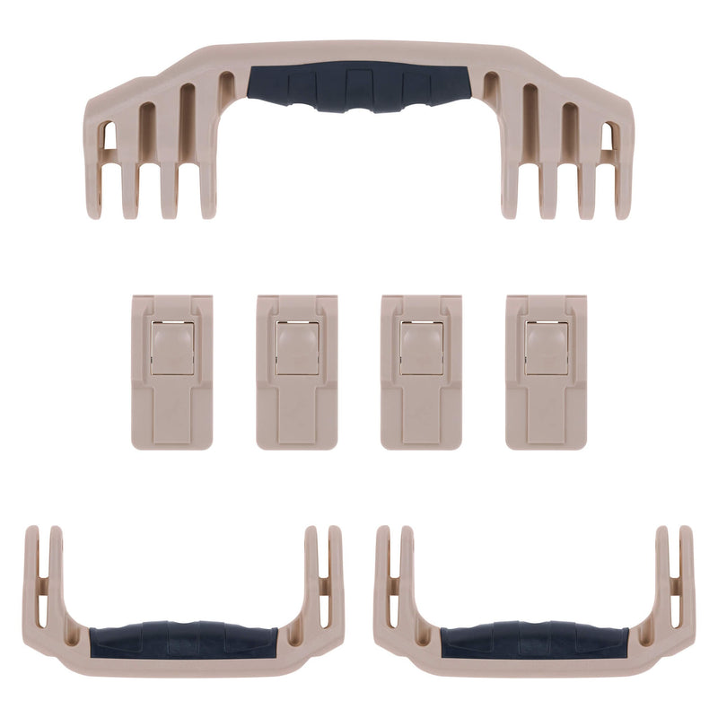 Pelican 1620 Replacement Handles & Latches, Desert Tan (Set of 3 Handles, 4 Push-Button Latches) ColorCase 