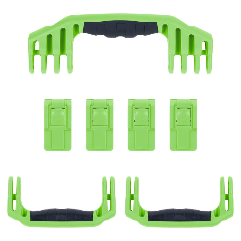 Pelican 1620 Replacement Handles & Latches, Lime Green (Set of 3 Handles, 4 Push-Button Latches) ColorCase 