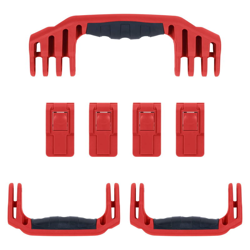 Pelican 1620 Replacement Handles & Latches, Red (Set of 3 Handles, 4 Push-Button Latches) ColorCase 