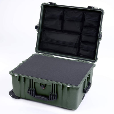 Pelican 1620 Case, OD Green with Black Handles & Push-Button Latches ColorCase