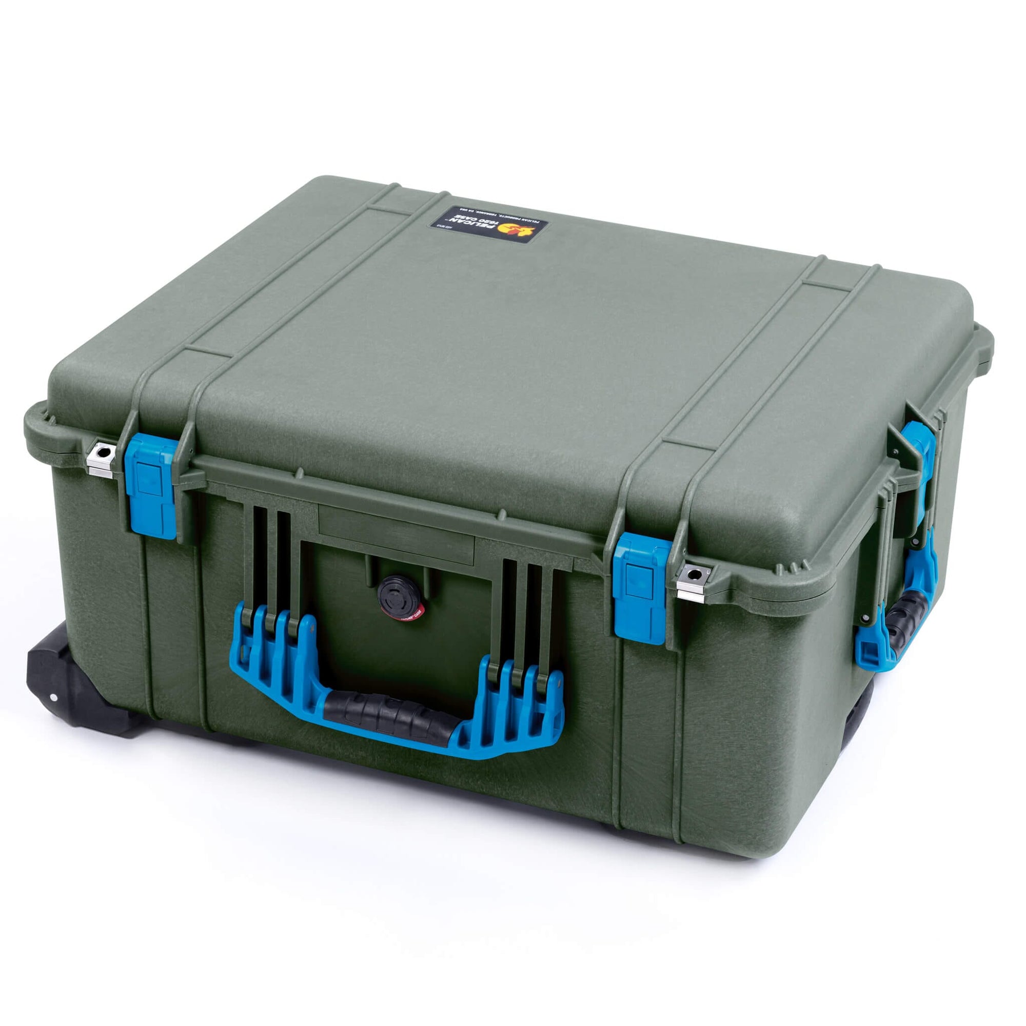 Pelican 1620 Case, OD Green with Blue Handles & Push-Button Latches ColorCase 