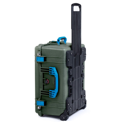 Pelican 1620 Case, OD Green with Blue Handles & Push-Button Latches ColorCase