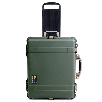 Pelican 1620 Case, OD Green with Desert Tan Handles & Push-Button Latches ColorCase