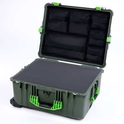 Pelican 1620 Case, OD Green with Lime Green Handles & Latches ColorCase