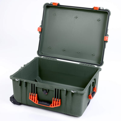 Pelican 1620 Case, OD Green with Orange Handles & Latches ColorCase