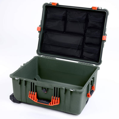 Pelican 1620 Case, OD Green with Orange Handles & Latches ColorCase