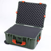 Pelican 1620 Case, OD Green with Orange Handles & Latches ColorCase