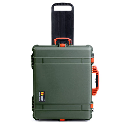 Pelican 1620 Case, OD Green with Orange Handles & Latches ColorCase