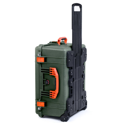 Pelican 1620 Case, OD Green with Orange Handles & Push-Button Latches ColorCase