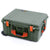 Pelican 1620 Case, OD Green with Orange Handles & Push-Button Latches ColorCase 