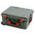 Pelican 1620 Case, OD Green with Red Handles & Push-Button Latches ColorCase 