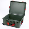 Pelican 1620 Case, OD Green with Red Handles & Push-Button Latches ColorCase