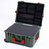 Pelican 1620 Case, OD Green with Red Handles & Push-Button Latches ColorCase