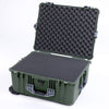 Pelican 1620 Case, OD Green with Silver Handles & Push-Button Latches ColorCase