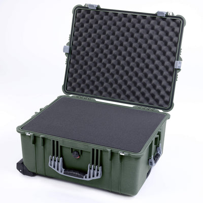 Pelican 1620 Case, OD Green with Silver Handles & Latches ColorCase