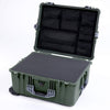 Pelican 1620 Case, OD Green with Silver Handles & Push-Button Latches ColorCase