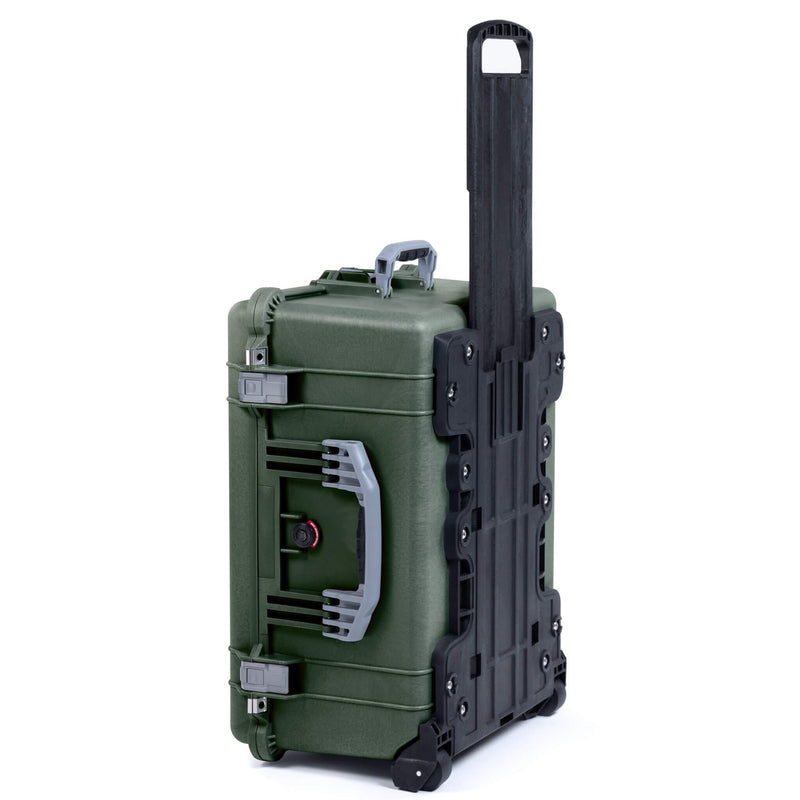 Pelican 1620 Case, OD Green with Silver Handles & Push-Button Latches ColorCase 