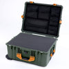 Pelican 1620 Case, OD Green with Yellow Handles & Push-Button Latches ColorCase