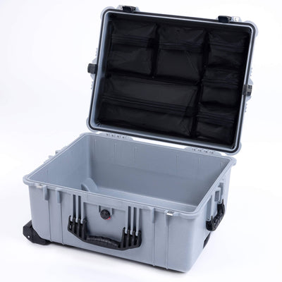 Pelican 1620 Case, Silver with Black Handles & Latches ColorCase