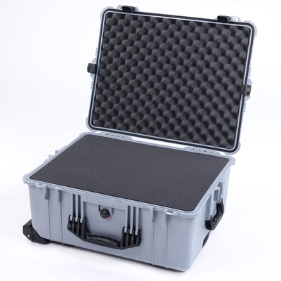 Pelican 1620 Case, Silver with Black Handles & Latches ColorCase