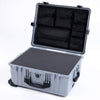 Pelican 1620 Case, Silver with Black Handles & Push-Button Latches ColorCase