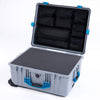 Pelican 1620 Case, Silver with Blue Handles & Latches ColorCase