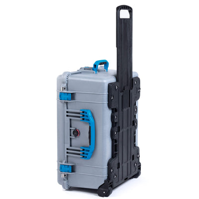 Pelican 1620 Case, Silver with Blue Handles & Latches ColorCase