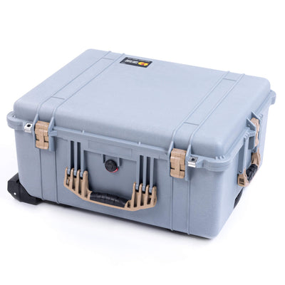 Pelican 1620 Case, Silver with Desert Tan Handles & Latches ColorCase