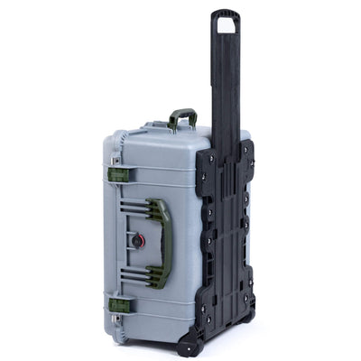 Pelican 1620 Case, Silver with OD Green Handles & Latches ColorCase