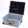 Pelican 1620 Case, Silver with Yellow Handles & Latches ColorCase