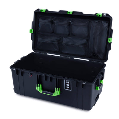 Pelican 1626 Air Case, Black with Lime Green Handles & Latches ColorCase