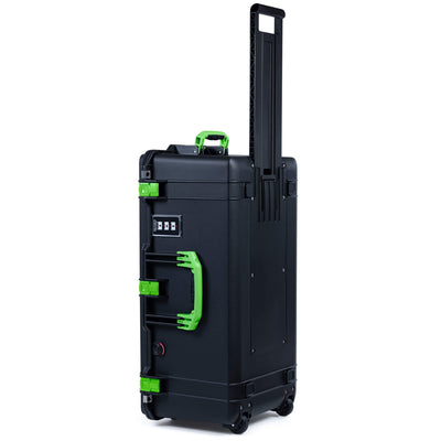 Pelican 1626 Air Case, Black with Lime Green Handles & Latches ColorCase