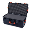 Pelican 1626 Air Case, Black with Orange Handles & Latches Pick & Pluck Foam with Convolute Lid Foam ColorCase 016260-0001-110-151