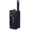 Pelican 1626 Air Case, Black with Orange Handles & Latches ColorCase