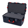 Pelican 1626 Air Case, Black with Red Handles & Latches Pick & Pluck Foam with Convolute Lid Foam ColorCase 016260-0001-110-321