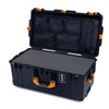 Pelican 1626 Air Case, Black with Yellow Handles & Latches ColorCase