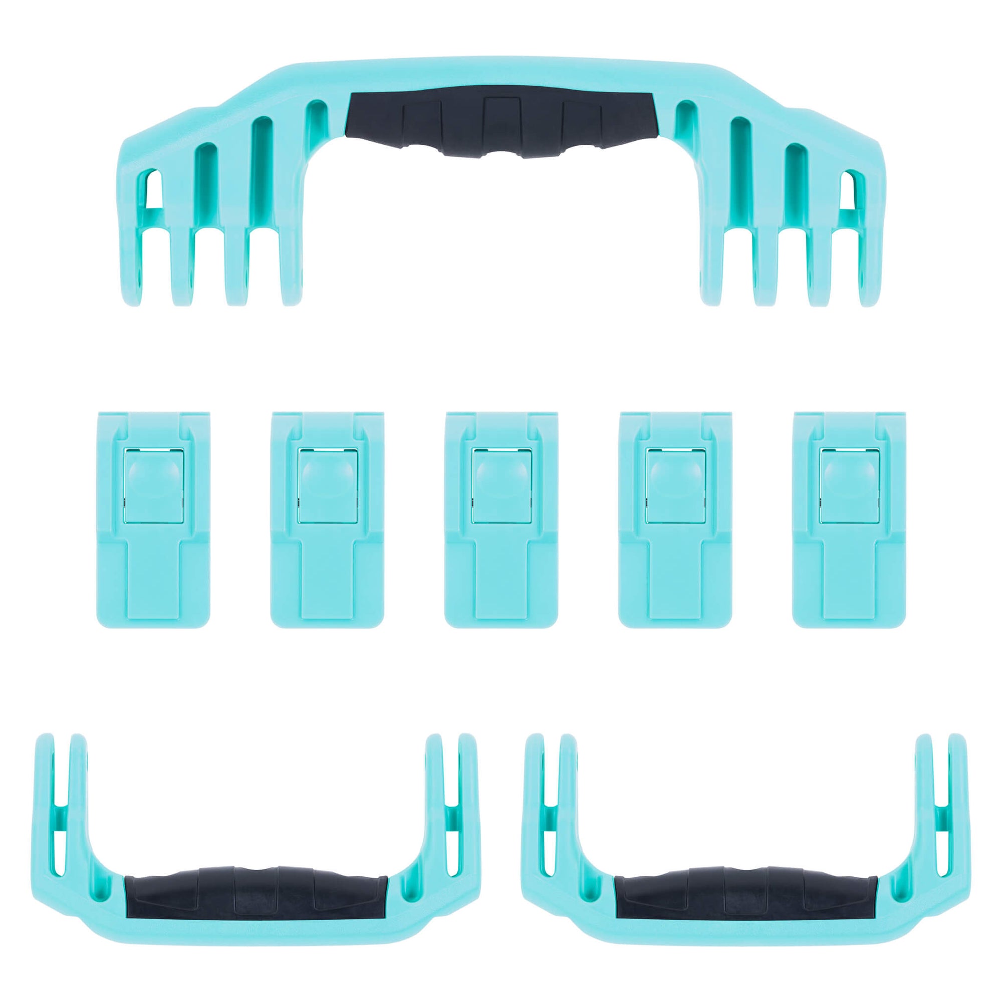 Pelican 1646 Air Replacement Handles & Latches, Teal (Set of 3 Handles, 5 Latches) ColorCase 