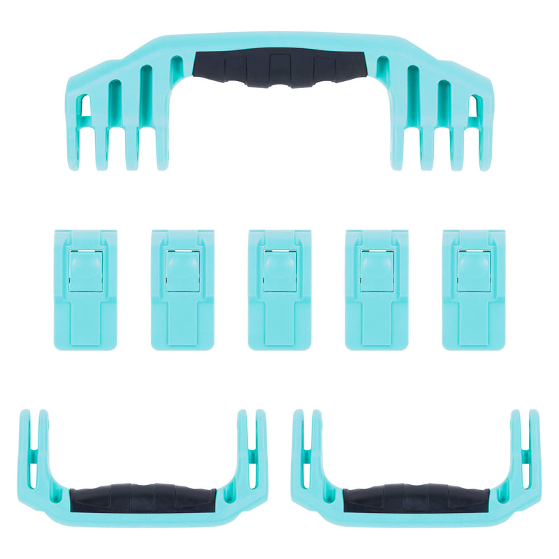 Pelican 1646 Air Replacement Handles & Latches, Teal (Set of 3 Handles, 5 Latches) ColorCase 