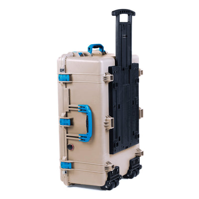 Pelican 1650 Case, Desert Tan with Blue Handles & Latches ColorCase