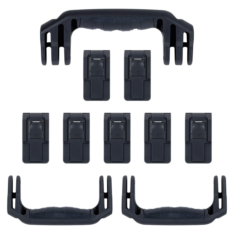 Pelican 1650 Replacement Handles & Latches, Black (Set of 3 Handles, 7 Push-Button Latches) ColorCase 