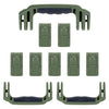 Pelican 1650 Replacement Handles & Latches, OD Green (Set of 3 Handles, 7 Push-Button Latches) ColorCase