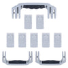 Pelican 1650 Replacement Handles & Latches, Silver (Set of 3 Handles, 7 Push-Button Latches) ColorCase