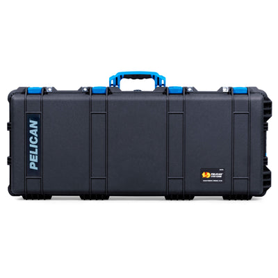 Pelican 1700 Protector Long Case, Black with Blue Handles & Latches (Gen2)